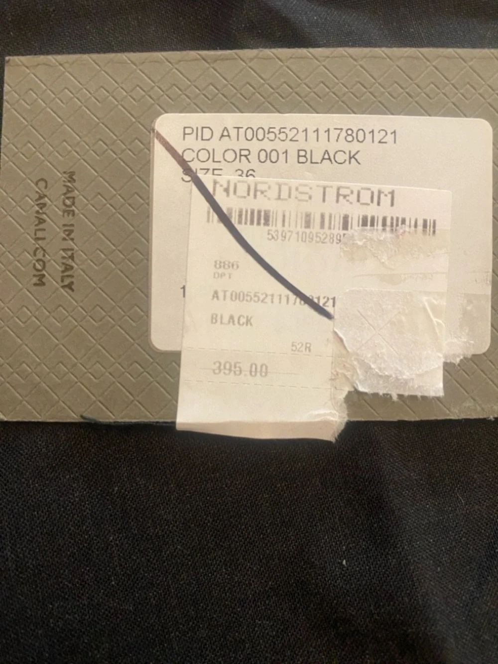 Canali Men's Black Wool Trouser Pants NEW size 36 not hemmed